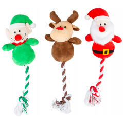 Xmas Peluche à Câliner avec Corde Couleurs Mélangées Père-Noël, Lutin ou Renne - Duvoplus 14675 Duvo + 4,75 € Ornibird