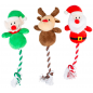 Xmas Peluche à Câliner avec Corde Couleurs Mélangées Père-Noël, Lutin ou Renne - Duvoplus