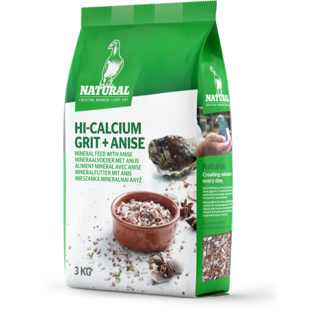 Hi-Calcium Grit + Anise 3kg - Natural