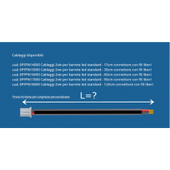 Câblage 2 voies pour barres LED standards Connecteurs de 30 cm avec Fils Libres - Season Generator CAB-2F-CF-30 Season Genera...