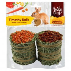 Rouleaux de foin Carotte & Paprika - Hobby First à 6,85 € - Hobby First - 663971 - Snacks aux épices, fruits & légumes