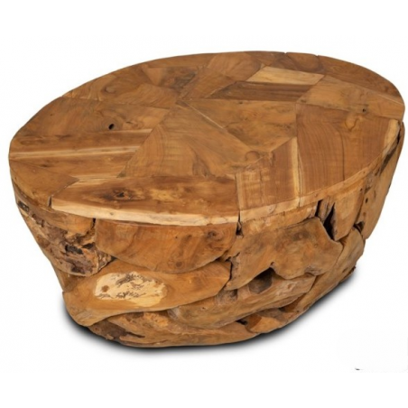 Table Basse Bois Teck Ovale Tempel 100x65x45 cm - Giganterra à 449,45 € - Giganterra - G02-03115 - Décoration naturelle