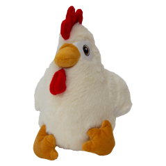 Doudou Poulet avec Squeeker+Crunchy Blanc-23cm - Jack and Vanilla à 12,95 € - Jack and Vanilla - ZOAK201503 - Jouets en peluche