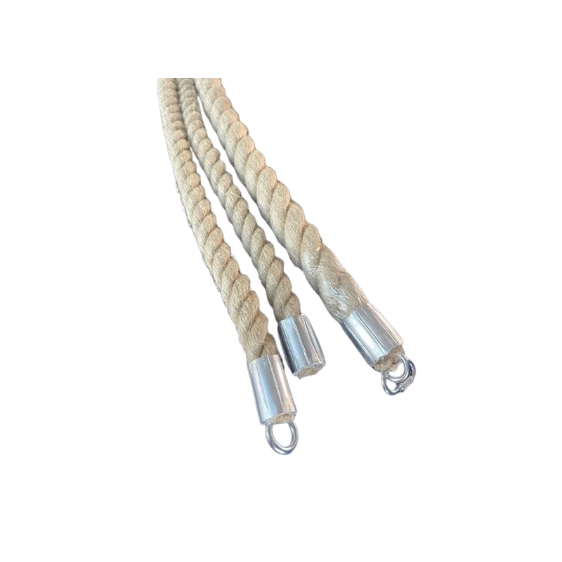 Corde d'Escalade en Sisal avec Attaches en Acier 2m x 55mm