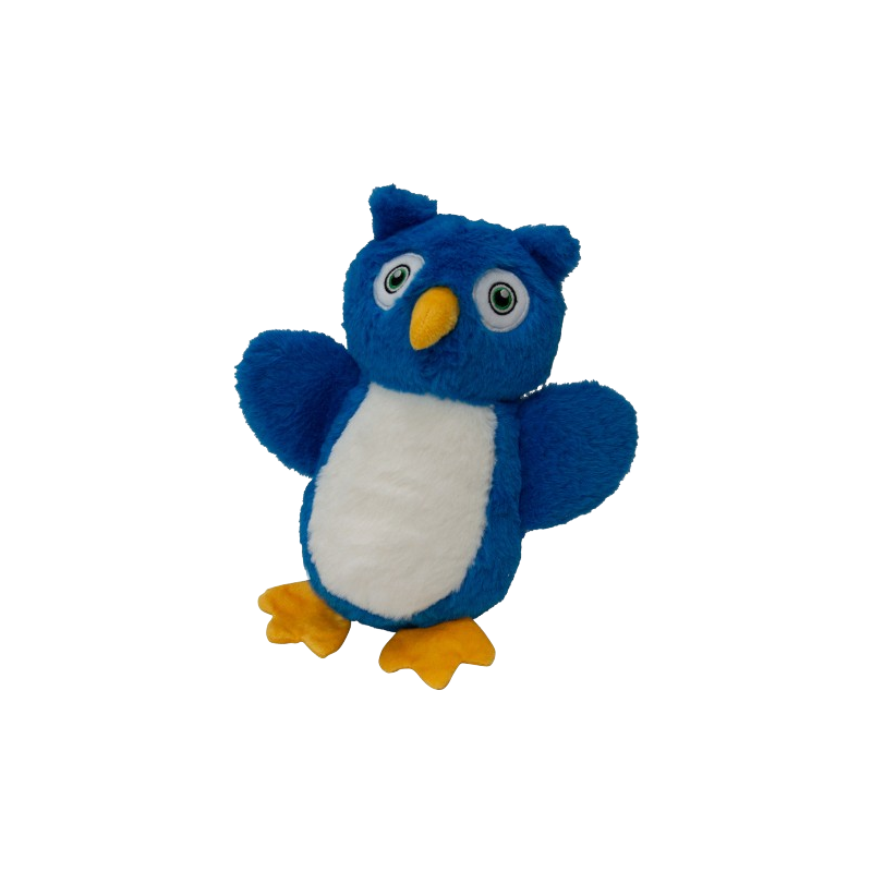 Peluche Zoonimals Hibou avec Squeeker+Crunchy Bleu 26cm - Jack and Vanilla