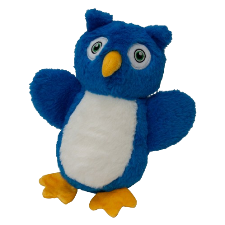 Peluche Zoonimals Hibou avec Squeeker+Crunchy Bleu 26cm - Jack and Vanilla