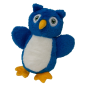 Peluche Zoonimals Hibou avec Squeeker+Crunchy Bleu 26cm - Jack and Vanilla