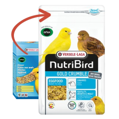 Gold Crumble Pâtée Sèche Canaris - 1kg - NutriBird à 5,95 € - Versele-Laga - 422247 - Nutribird