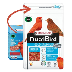 Gold Crumble Pâtée Sèche Oiseaux Facteur Rouge - 1kg - NutriBird 422249 Versele-Laga 6,50 € Ornibird