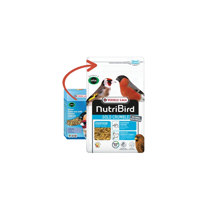 NutriBird Gold Crumble Oiseaux Indigènes - 800gr