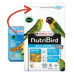 Gold Crumble Pâtée Sèche Perruches et Petits Perroquets - 1kg - NutriBird 422248 Versele-Laga 5,95 € Ornibird