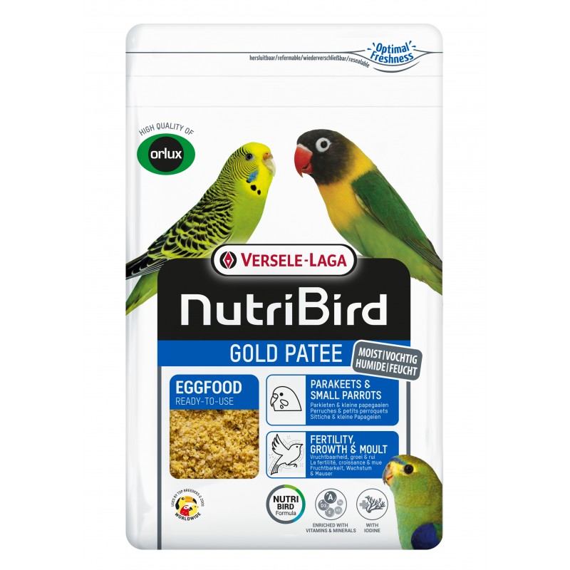 Gold Pâtée Humide Perruches et Petits Perroquets - 1kg - NutriBird