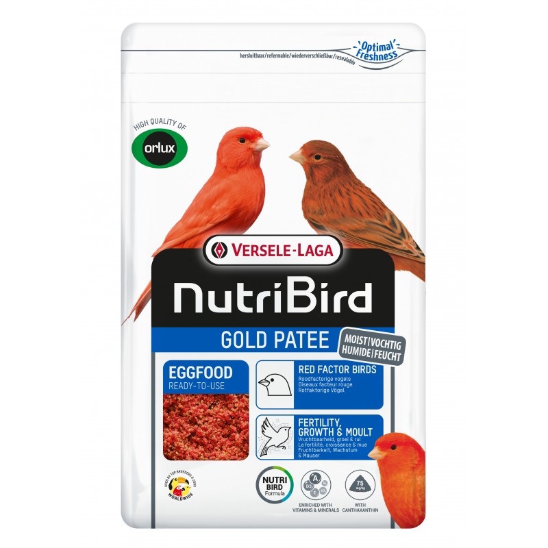 Gold Pâtée Humide Oiseaux Facteur Rouge - 1kg - NutriBird