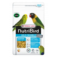 Gold Crumble Pâtée Sèche Perruches et Petits Perroquets - 1kg - NutriBird à 5,95 € - Versele-Laga - 422248 - Nutribird