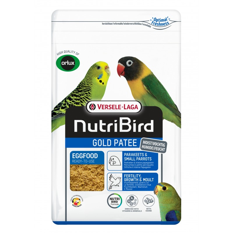 Gold Pâtée Humide Perruches et Petits Perroquets - 10kg - NutriBird