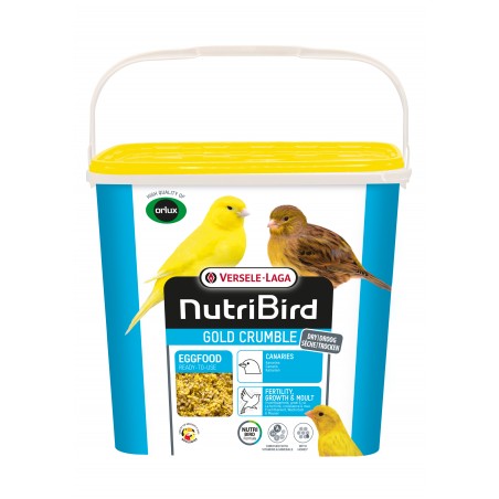 Gold Crumble Pâtée Sèche Canaris - 4kg - NutriBird à 21,45 € - Versele-Laga - 422374 - Nutribird