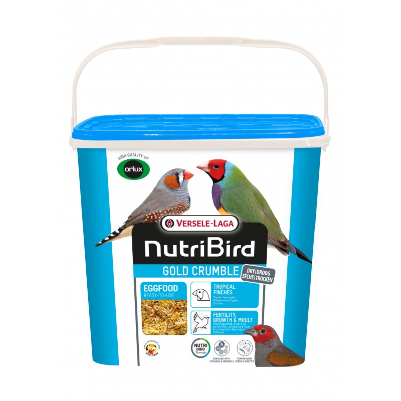 Gold Crumble Pâtée Sèche Oiseaux Exotiques - 4kg - NutriBird