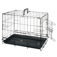 TRAVEL Cage Pliable 1 Porte Noir 47x30x37cm - Jack and Vanilla à 53,50 € - Jack and Vanilla - 80/0001 - Chenils, niches et ca...