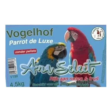 ARA SELECT sans pellets - 4,5 kg à 48,95 € - Vogelhof - Parrots & Toys - V199 - Perroquets