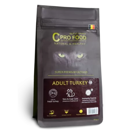 Adult Turkey - Nourriture Complète Pour Chats Adultes 400gr - C PRO FOOD à 5,19 € -  - CCT400 - C PRO FOOD