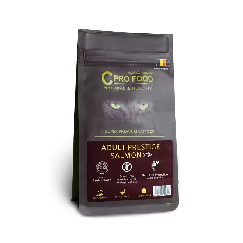 Adult PRESTIGE Salmon - Nourriture Complète Pour Chats Adultes 400gr - C PRO FOOD