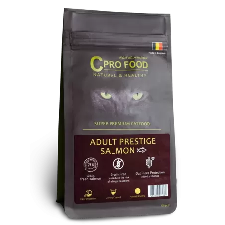 Adult PRESTIGE Salmon - Nourriture Complète Pour Chats Adultes 400gr - C PRO FOOD à 5,49 € - C PRO FOOD - CCPS400 - C PRO FOOD