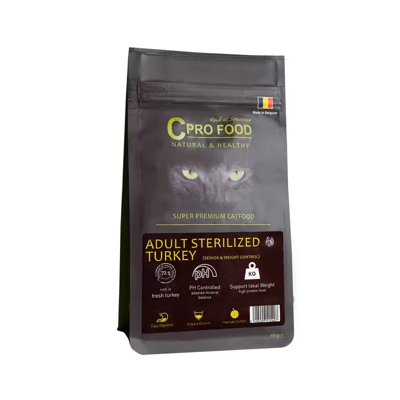 Adult Sterilized Turkey - Croquettes pour chats adultes stérilisés 400gr  - C PRO FOOD