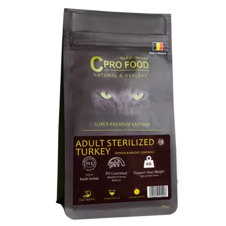 Adult Sterilized Turkey - Croquettes pour chats adultes stérilisés 400gr - C PRO FOOD à 5,19 € - C PRO FOOD - CCS400 - C PRO ...