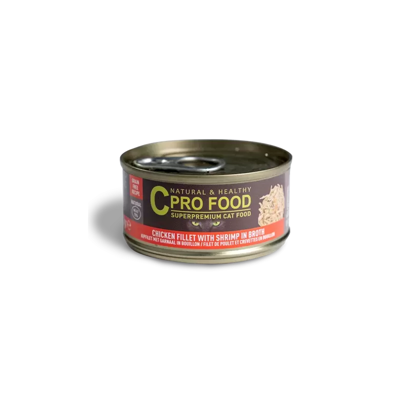 Filet de poulet et crevettes - Nourriture humide 70g - C PRO FOOD