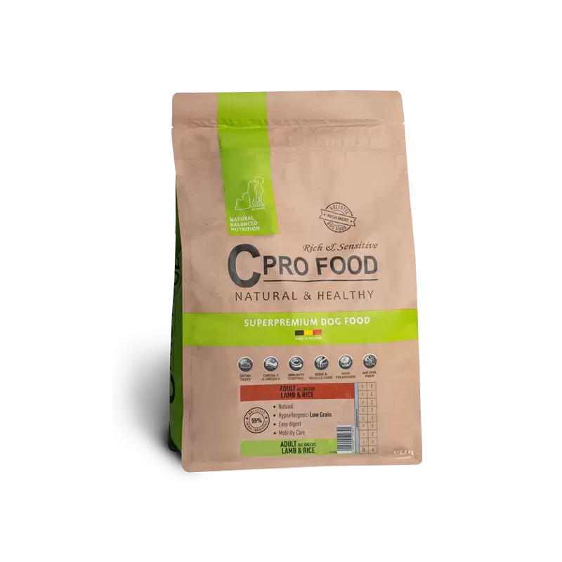 Adult All Breeds à l'agneau et riz - Croquettes pour les chiens Adultes 10kg - C PRO FOOD