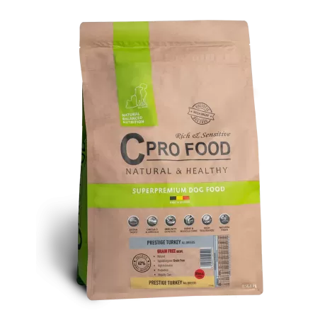 Prestige All Breeds à la dinde - Grain Free - Croquettes pour chiens 10kg - C PRO FOOD