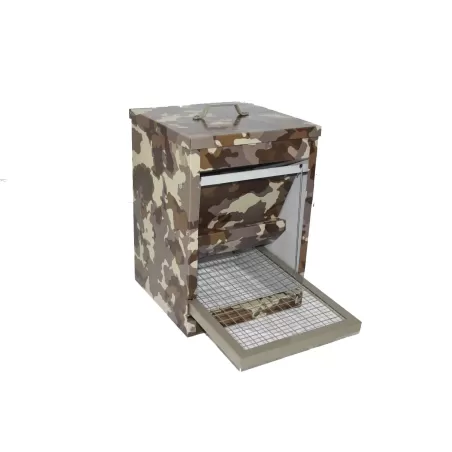 TRÉMIE À PÉDALE 5 KG. CAMOUFLAGE - GAUN à 55,95 € - Gaun - 11455 - Mangeoires