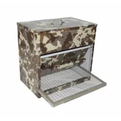 TRÉMIE À PÉDALE 20 KG. CAMOUFLAGE - GAUN à 75,95 € - Gaun - 11465 - Mangeoires