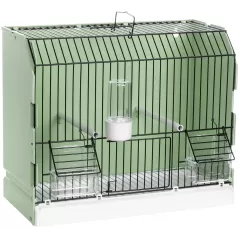 Cage exposition verte en plastique avec portes mangeoires 36x17x30cm - 2G-R à 23,95 € - 2G-R - ART-315FN3V - Cages