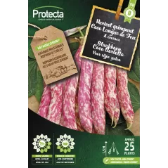 Haricot grimpant Coco langue de feu 25 g - Cat. D - Protecta à 5,90 € -  - SE-POT-00226 - Plantes, Buis & Légumes