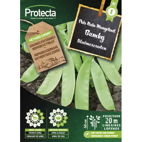 Pois Nain Mangetout BAMBY  - Cat. E - Protecta