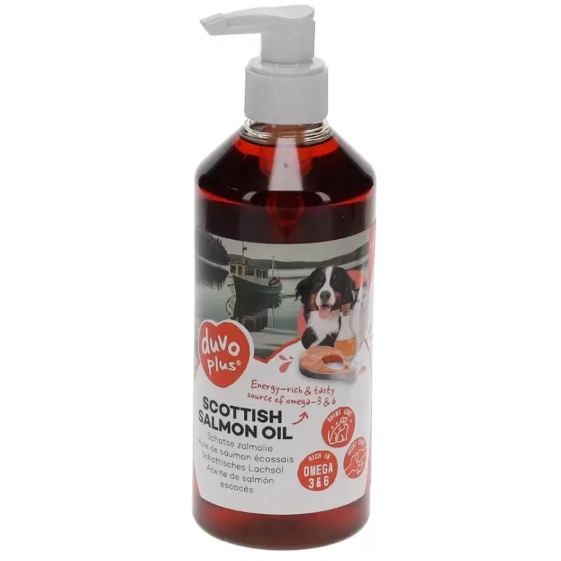 Huile de saumon écossais pour chiens et chats 500ml - Duvo+