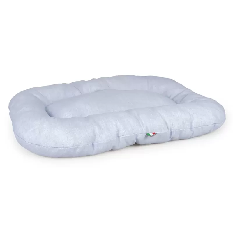 Coussin ovale cousu Mellow M bleu 81x55x8cm - Duvo+