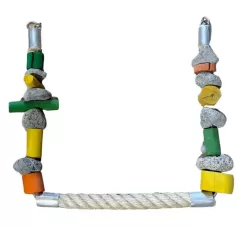 Balançoire avec Pierres et Bois de Java 33 cm - Parrots & Toys à 27,95 € - Vogelhof - Parrots & Toys - SWING-STONE-S - Perchoirs