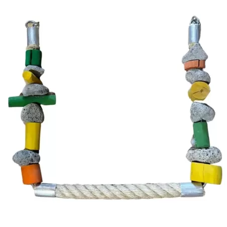 Balançoire avec Pierres et Bois de Java 33 cm - Parrots & Toys à 27,95 € - Vogelhof - Parrots & Toys - SWING-STONE-S - Perchoirs