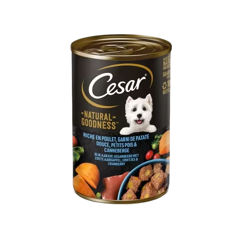 Can Poulet Patates Douces et Petits Pois 400g - Cesar