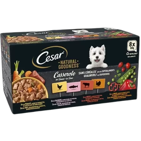 Tray Casserole en sauce 8x100g - Cesar à 11,10 € - Cesar - 462512 - Cesar