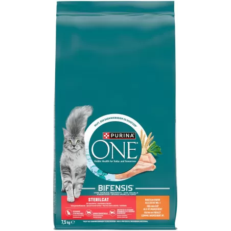 Croquettes Poulet et Blé Spécial Chat Stérilisé 7,5kg - Purina One