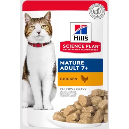 Aliment pour Chat Adulte Mature Poulet - sachet repas - 85gr - Hill's à 1,69 € - Hill's - 603995 - Hill's