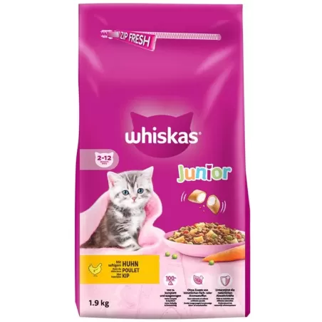 Croquettes Junior Poulet 1.9kg - Whiskas à 6,69 € - Whiskas - 325672 - Whiskas