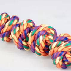 Corde en coton 6 nœuds multicolore - Duvo+ à 6,30 € - Duvo + - 15796 - Jouets à lancer/rapporter