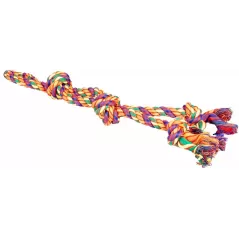 Corde en coton boucle et 4 nœuds multicolore - Duvo+ à 6,30 € - Duvo + - 15800 - Jouets à lancer/rapporter