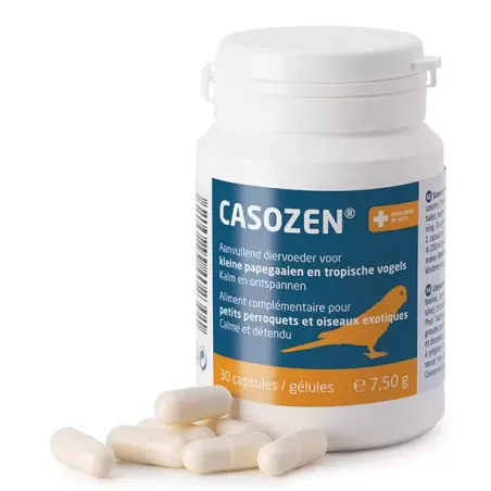 Aliment Complémentaire pour Petits Perroquets et Oiseaux Exotiques - 30x capsules - Casozen à 39,99 € - CASOZEN - CASO-EXO-7....