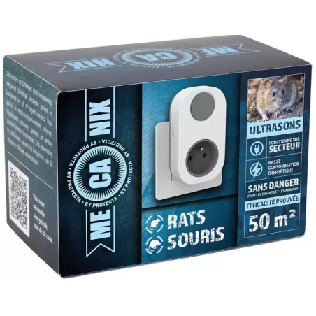 Mecanix Ultrasons Rat & Souris 50m2 - 240V à 28,00 € - ARMOSA - EQ-PIE-01170 - Répulsifs nuisibles, intérieur et extérieur
