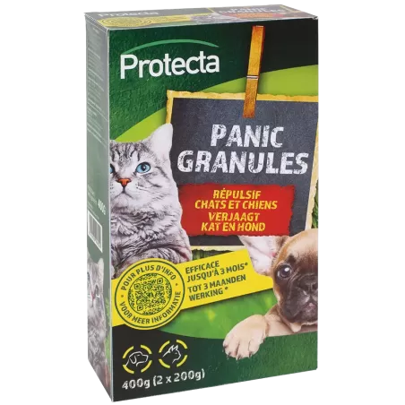Répulsif pour chiens et chats Panic 400gr - Protecta à 9,95 € - Protecta - RE-ACE-00009 - Répulsifs nuisibles, intérieur et e...